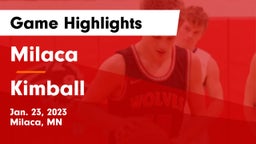 Milaca  vs Kimball  Game Highlights - Jan. 23, 2023