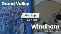 Matchup: Grand Valley vs. Windham  2016