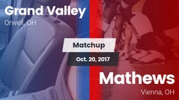 Matchup: Grand Valley vs. Mathews  2017