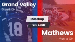 Matchup: Grand Valley vs. Mathews  2018
