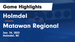 Holmdel  vs Matawan Regional  Game Highlights - Jan. 24, 2023