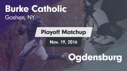Matchup: Burke Catholic vs. Ogdensburg 2016