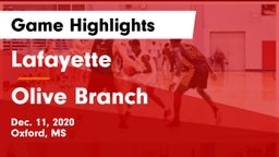 Lafayette  vs Olive Branch  Game Highlights - Dec. 11, 2020