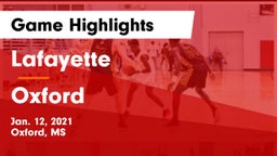 Lafayette  vs Oxford  Game Highlights - Jan. 12, 2021