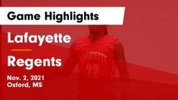 Lafayette  vs Regents Game Highlights - Nov. 2, 2021