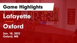 Lafayette  vs Oxford  Game Highlights - Jan. 18, 2022