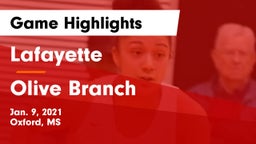 Lafayette  vs Olive Branch  Game Highlights - Jan. 9, 2021