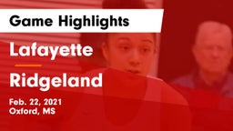 Lafayette  vs Ridgeland  Game Highlights - Feb. 22, 2021