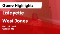 Lafayette  vs West Jones  Game Highlights - Feb. 28, 2023