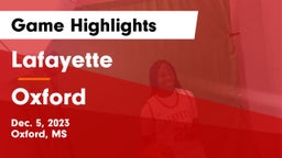 Lafayette  vs Oxford  Game Highlights - Dec. 5, 2023