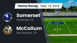 Recap: Somerset  vs. McCollum  2018