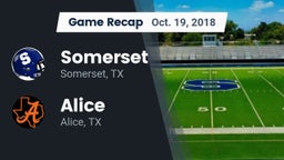 Recap: Somerset  vs. Alice  2018