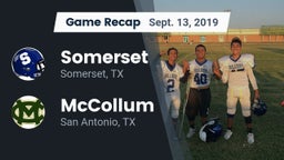 Recap: Somerset  vs. McCollum  2019