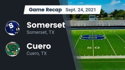 Recap: Somerset  vs. Cuero  2021