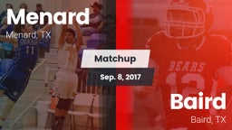 Matchup: Menard vs. Baird  2017