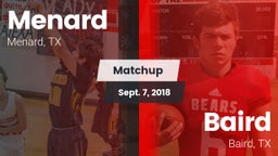 Matchup: Menard vs. Baird  2018