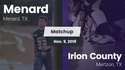Matchup: Menard vs. Irion County  2018