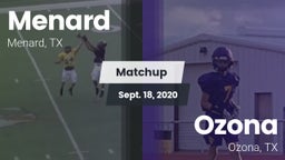 Matchup: Menard vs. Ozona  2020