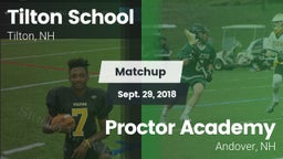 Matchup: Tilton School vs. Proctor Academy  2018