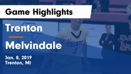 Trenton  vs Melvindale  Game Highlights - Jan. 8, 2019