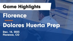 Florence  vs Dolores Huerta Prep  Game Highlights - Dec. 14, 2023
