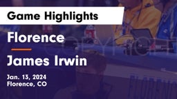 Florence  vs James Irwin Game Highlights - Jan. 13, 2024