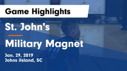 St. John's  vs Military Magnet Game Highlights - Jan. 29, 2019