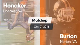 Matchup: Honaker vs. Burton  2016