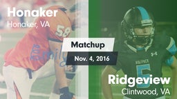 Matchup: Honaker vs. Ridgeview  2016