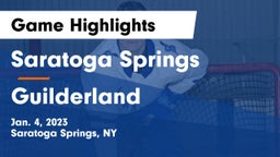 Saratoga Springs  vs Guilderland  Game Highlights - Jan. 4, 2023