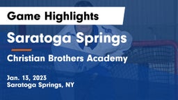 Saratoga Springs  vs Christian Brothers Academy  Game Highlights - Jan. 13, 2023