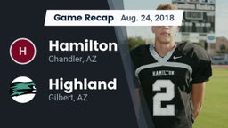 Recap: Hamilton  vs. Highland  2018