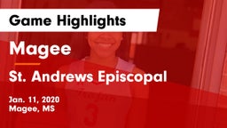 Magee  vs St. Andrews Episcopal  Game Highlights - Jan. 11, 2020