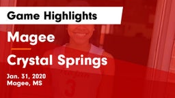 Magee  vs Crystal Springs  Game Highlights - Jan. 31, 2020