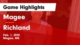 Magee  vs Richland  Game Highlights - Feb. 1, 2020