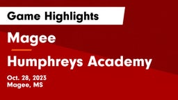 Magee  vs Humphreys Academy Game Highlights - Oct. 28, 2023