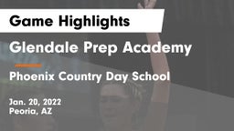 Glendale Prep Academy  vs Phoenix Country Day School Game Highlights - Jan. 20, 2022