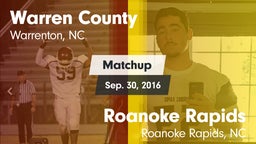 Matchup: Warren County vs. Roanoke Rapids  2016
