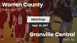Matchup: Warren County vs. Granville Central  2017