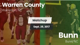 Matchup: Warren County vs. Bunn  2017