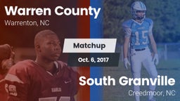 Matchup: Warren County vs. South Granville  2017