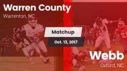 Matchup: Warren County vs. Webb  2017