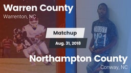Matchup: Warren County vs. Northampton County  2018