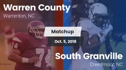 Matchup: Warren County vs. South Granville  2018