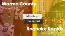 Matchup: Warren County vs. Roanoke Rapids  2018