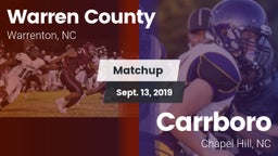 Matchup: Warren County vs. Carrboro  2019