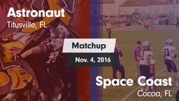 Matchup: Astronaut vs. Space Coast  2016