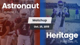 Matchup: Astronaut vs. Heritage  2019