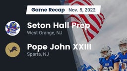 Recap: Seton Hall Prep  vs. Pope John XXIII  2022