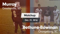 Matchup: Murray vs. Bethune-Bowman  2016